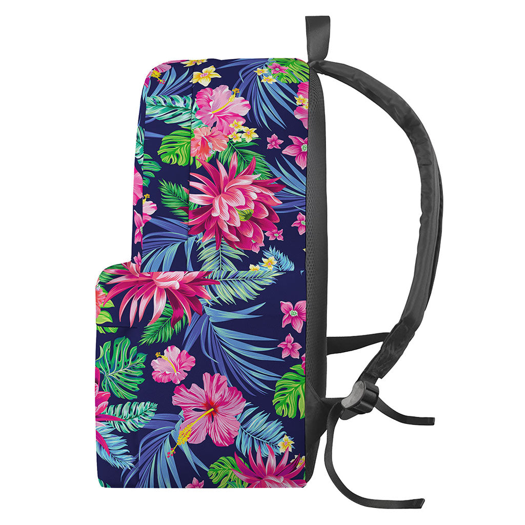Blossom Tropical Flower Pattern Print Backpack