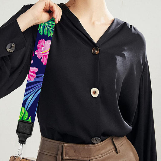 Blossom Tropical Flower Pattern Print Bag Strap