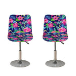 Blossom Tropical Flower Pattern Print Bar Stool Covers
