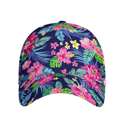 Blossom Tropical Flower Pattern Print Baseball Cap