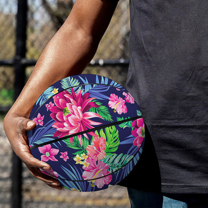 Blossom Tropical Flower Pattern Print Basketball