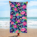 Blossom Tropical Flower Pattern Print Beach Towel