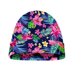 Blossom Tropical Flower Pattern Print Beanie