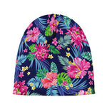 Blossom Tropical Flower Pattern Print Beanie