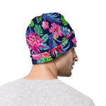Blossom Tropical Flower Pattern Print Beanie