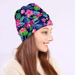 Blossom Tropical Flower Pattern Print Beanie