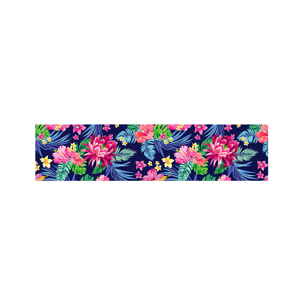 Blossom Tropical Flower Pattern Print Bed Runner