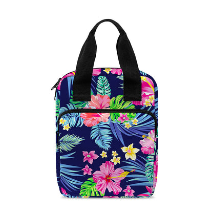 Blossom Tropical Flower Pattern Print Bible Tote Bag