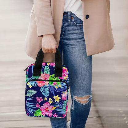 Blossom Tropical Flower Pattern Print Bible Tote Bag