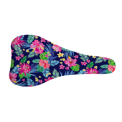 Blossom Tropical Flower Pattern Print Bicycle Seat Cover