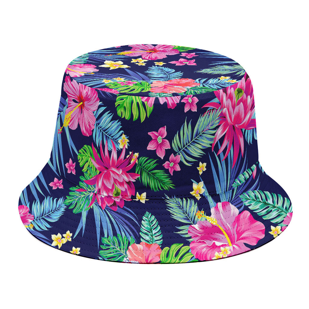 Blossom Tropical Flower Pattern Print Bucket Hat
