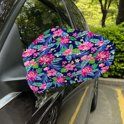 Blossom Tropical Flower Pattern Print Car Side Mirror Covers