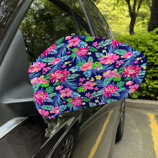 Blossom Tropical Flower Pattern Print Car Side Mirror Covers