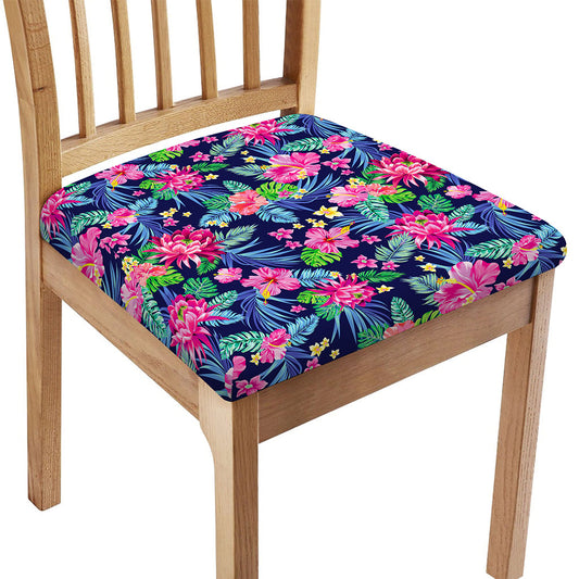 Blossom Tropical Flower Pattern Print Chair Cushion Cover