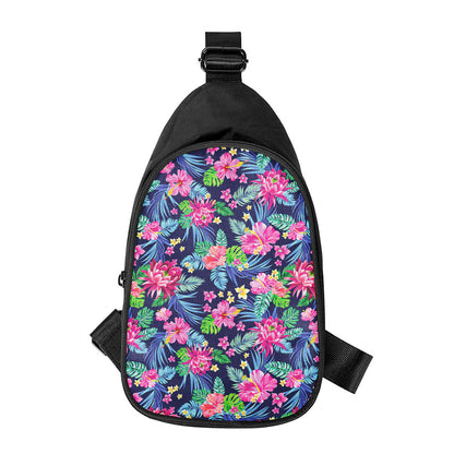 Blossom Tropical Flower Pattern Print Chest Bag