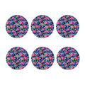 Blossom Tropical Flower Pattern Print Coaster Set