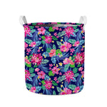 Blossom Tropical Flower Pattern Print Collapsible Laundry Basket
