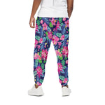Blossom Tropical Flower Pattern Print Cotton Pants