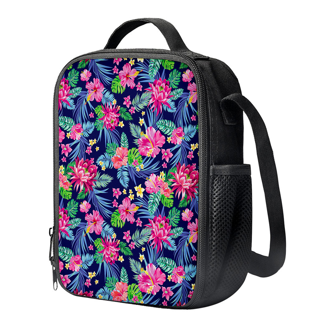 Blossom Tropical Flower Pattern Print Crossbody Lunch Bag