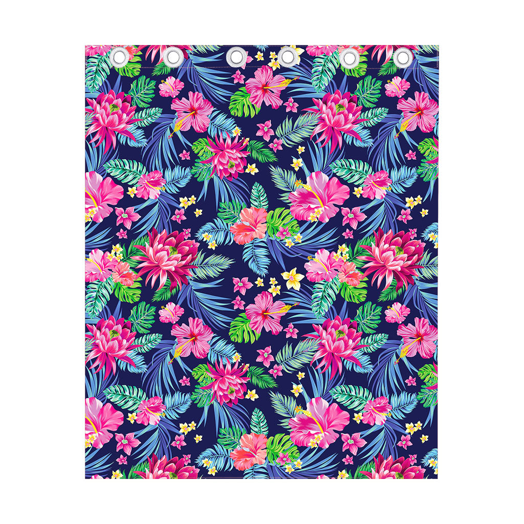Blossom Tropical Flower Pattern Print Curtain