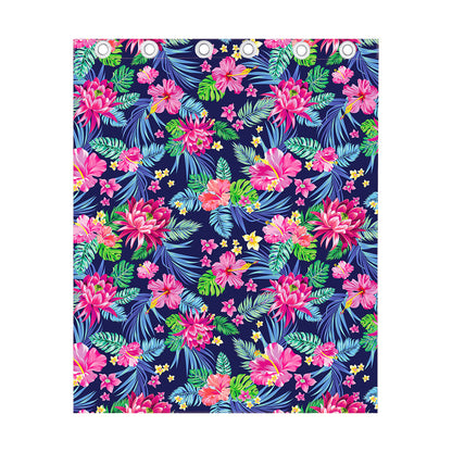 Blossom Tropical Flower Pattern Print Curtain