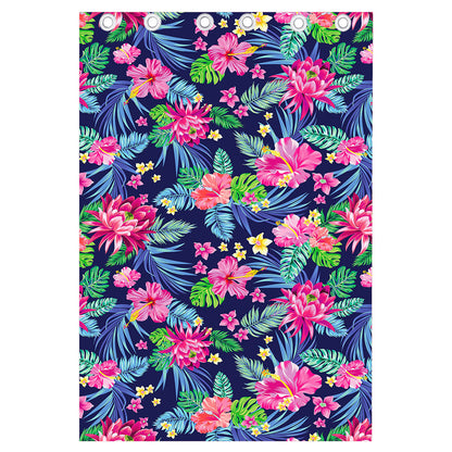 Blossom Tropical Flower Pattern Print Curtain