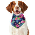 Blossom Tropical Flower Pattern Print Dog Bandana