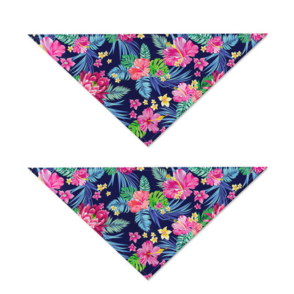 Blossom Tropical Flower Pattern Print Dog Bandana