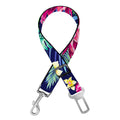 Blossom Tropical Flower Pattern Print Dog Seat Belt