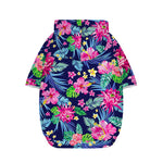 Blossom Tropical Flower Pattern Print Dog Zip Up Hoodie
