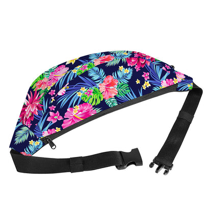 Blossom Tropical Flower Pattern Print Fanny Pack