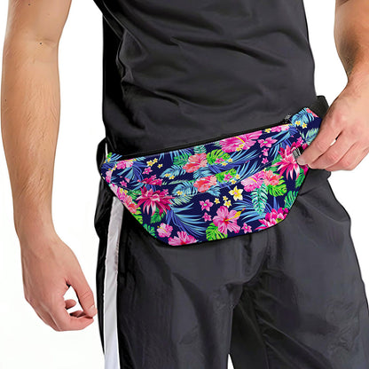 Blossom Tropical Flower Pattern Print Fanny Pack