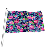 Blossom Tropical Flower Pattern Print Flag