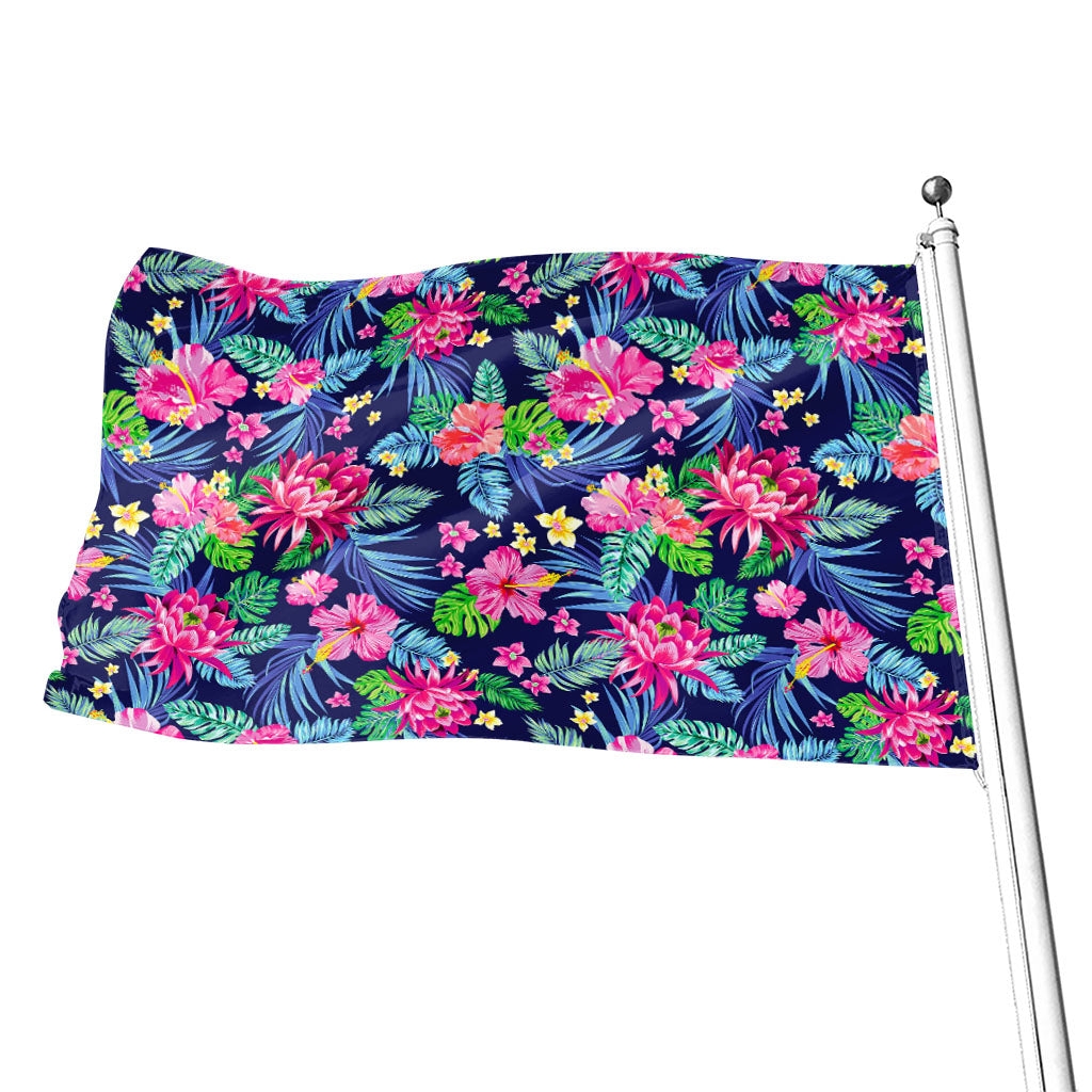 Blossom Tropical Flower Pattern Print Flag