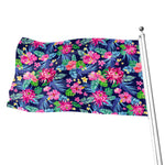 Blossom Tropical Flower Pattern Print Flag