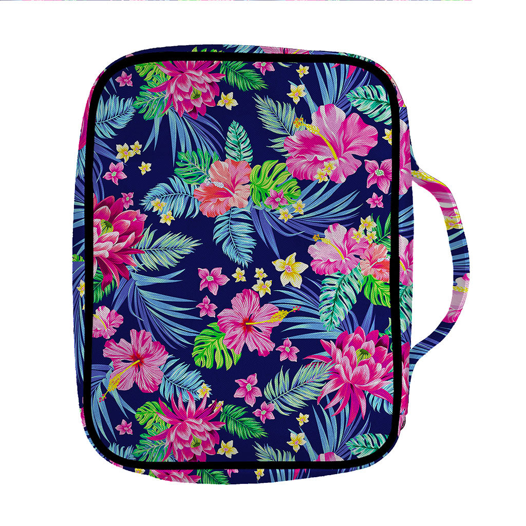 Blossom Tropical Flower Pattern Print Front Pocket Bible Bag