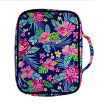 Blossom Tropical Flower Pattern Print Front Pocket Bible Bag