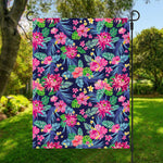 Blossom Tropical Flower Pattern Print Garden Flag
