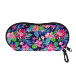 Blossom Tropical Flower Pattern Print Glasses Case