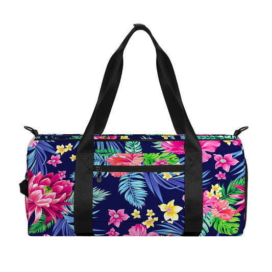 Blossom Tropical Flower Pattern Print Gym Bag