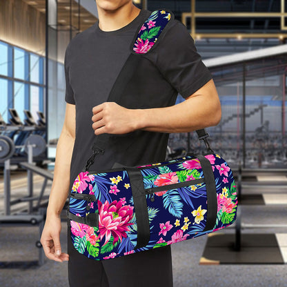 Blossom Tropical Flower Pattern Print Gym Bag