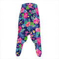 Blossom Tropical Flower Pattern Print Hammer Pants