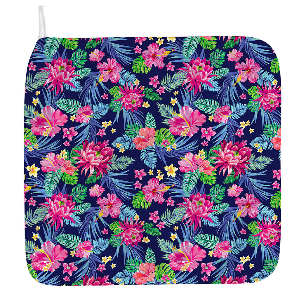 Blossom Tropical Flower Pattern Print Hand Towel
