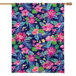 Blossom Tropical Flower Pattern Print House Flag