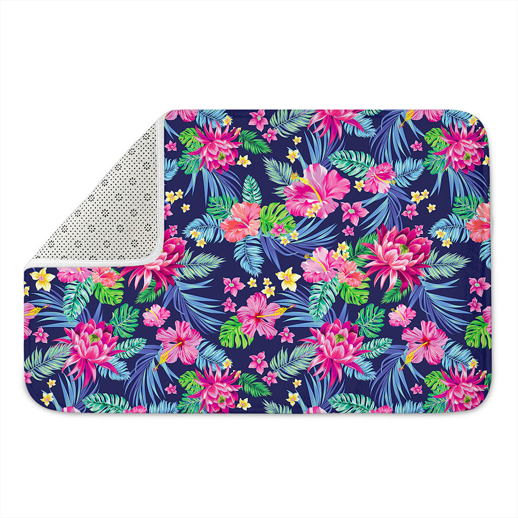 Blossom Tropical Flower Pattern Print Indoor Door Mat