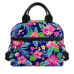 Blossom Tropical Flower Pattern Print Insulated Lunch Bag