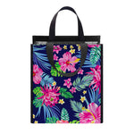 Blossom Tropical Flower Pattern Print Insulated Lunch Tote