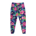 Blossom Tropical Flower Pattern Print Jogger Pants