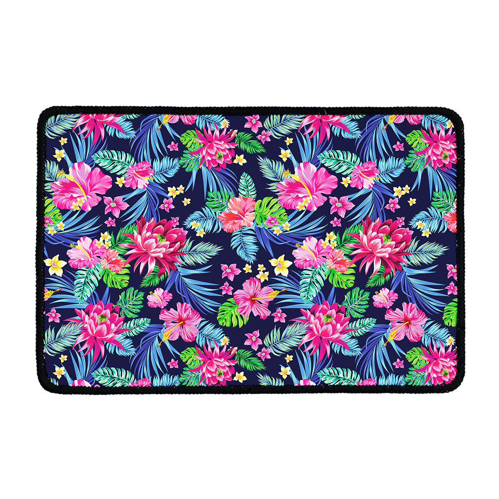 Blossom Tropical Flower Pattern Print Kitchen Mat
