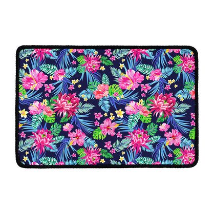 Blossom Tropical Flower Pattern Print Kitchen Mat